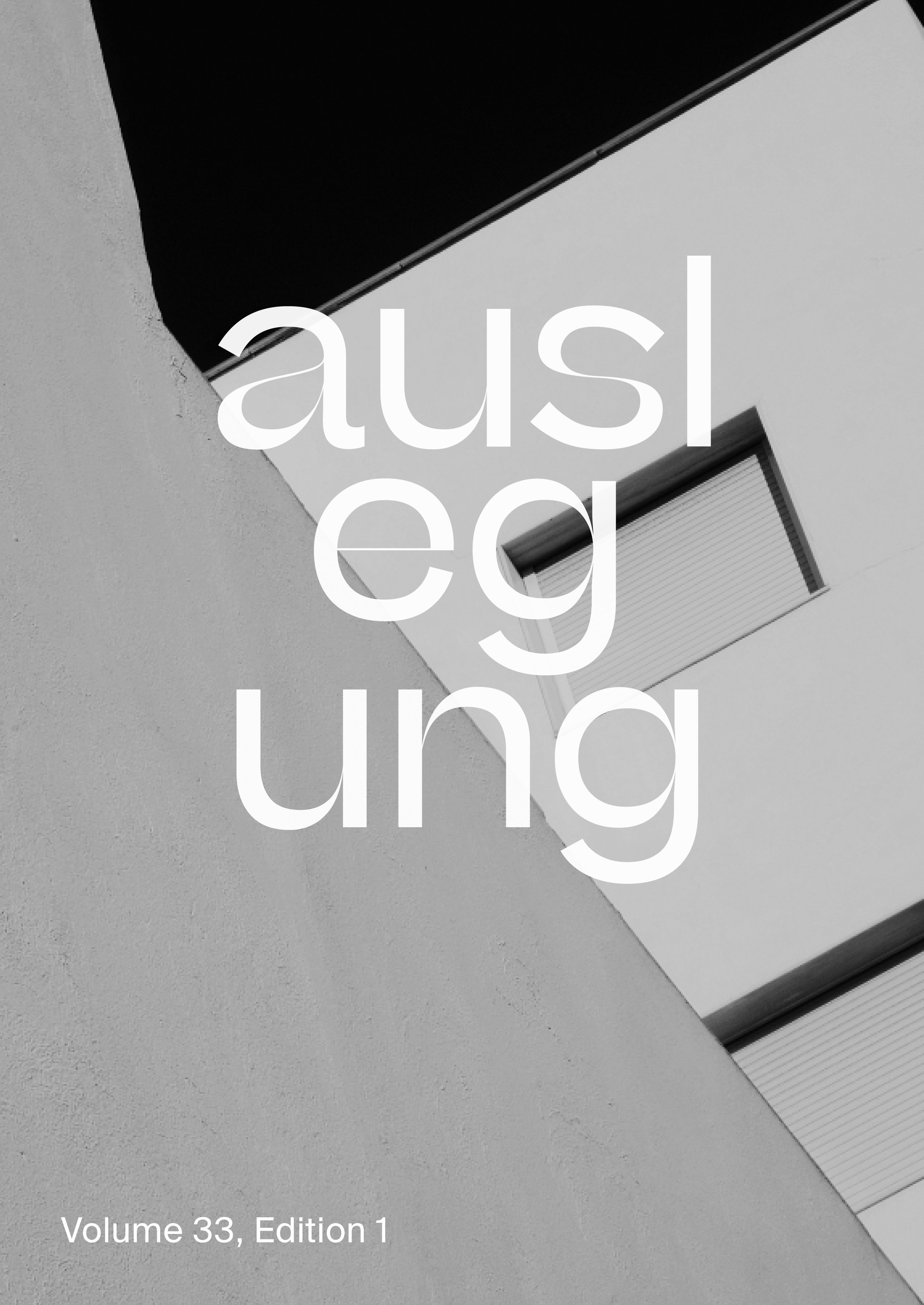 Cover of issue with "auslegung" written on it