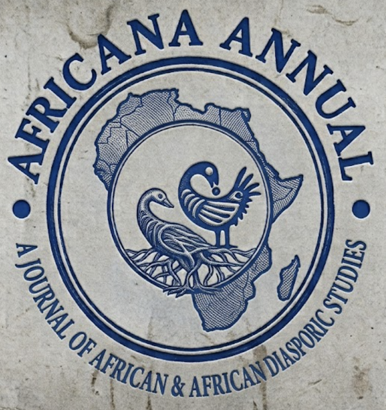 A logo with images of the sankofa bird and map of Africa