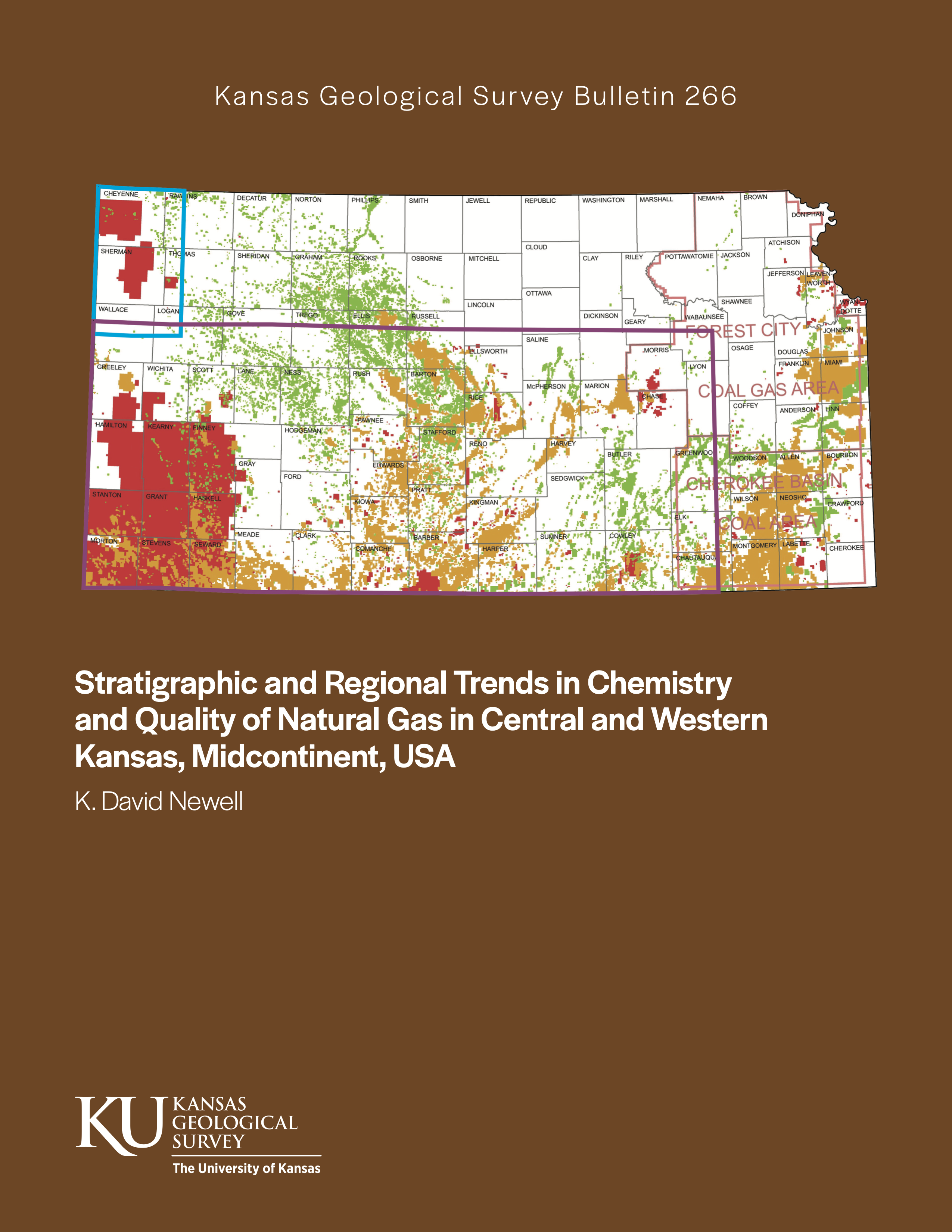 Bulletin 266: Stratigraphic and Regional Trends in Chemistry and Quality of Natural Gas in Central and Western Kansas, Midcontinent, USA