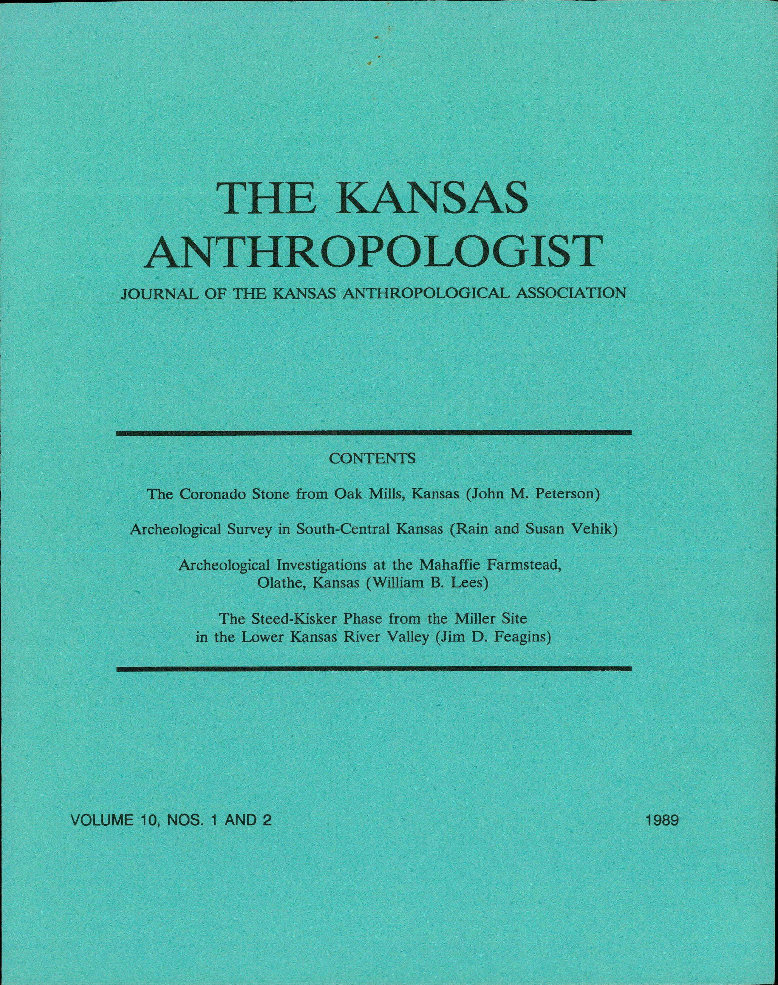 The Kansas Anthropologist cover in teal