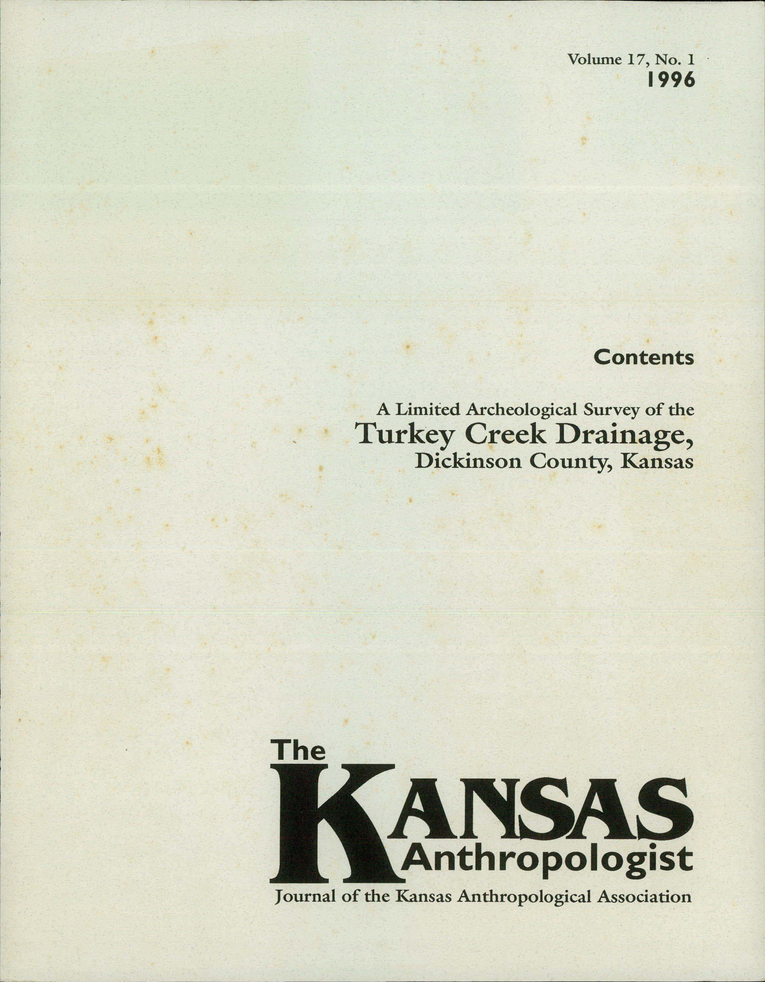 Cover of The Kansas Anthropologist journal