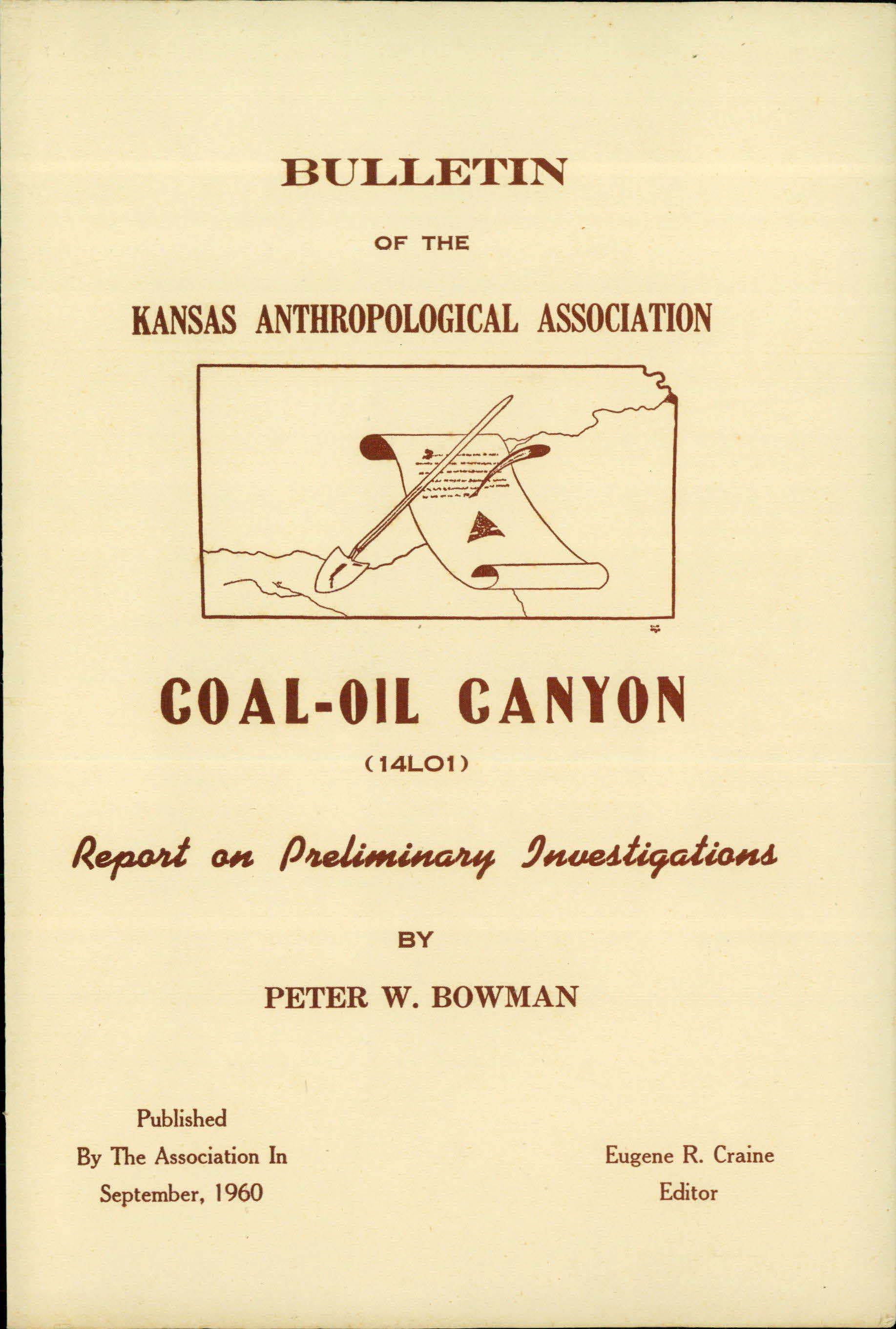 Cover of Special Issue Bulletin #1, The Kansas Anthropologist