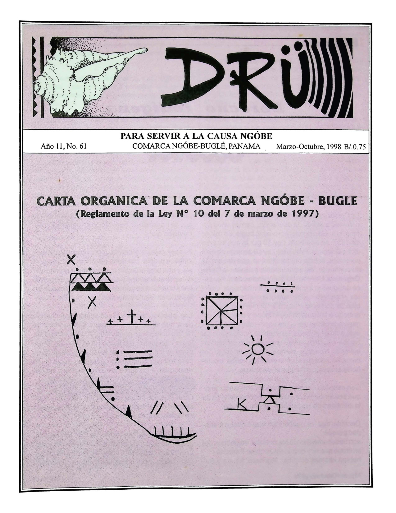 Cover of DRÜ: Para servir a la causa ngäbe
