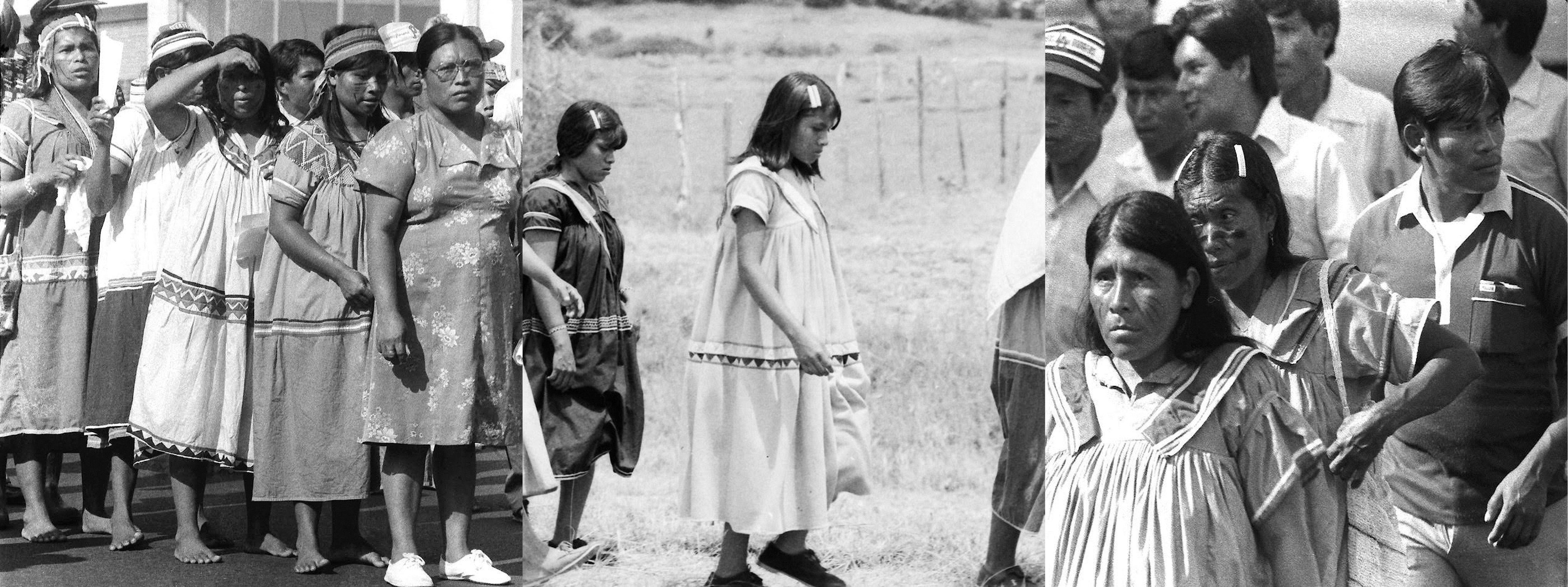 collage of black and white photos of the ngabe people