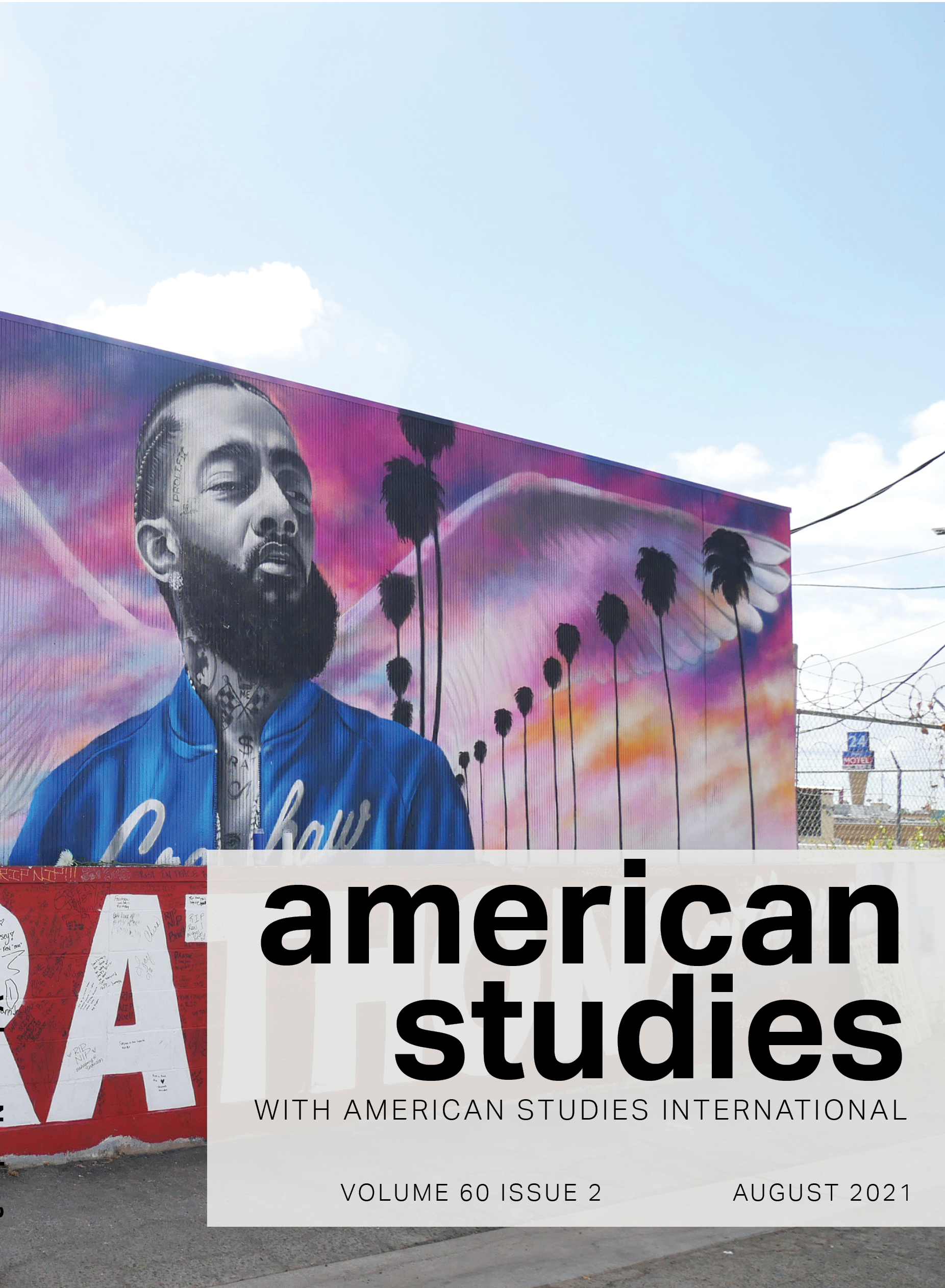 A colorful mural of the rapper Nipsey Hussle.