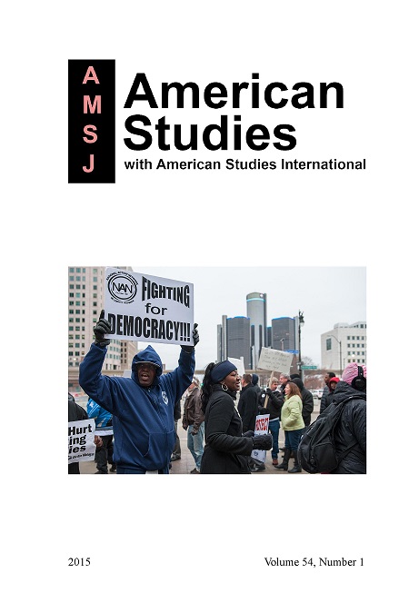 Cover of American Studies, volume 54:1